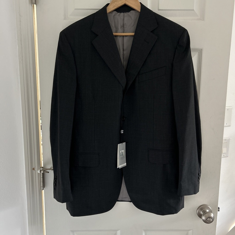 Ader Santoria Loro Piana Blazer Men EU 52 Single Breasted Wool NEW Italian $684